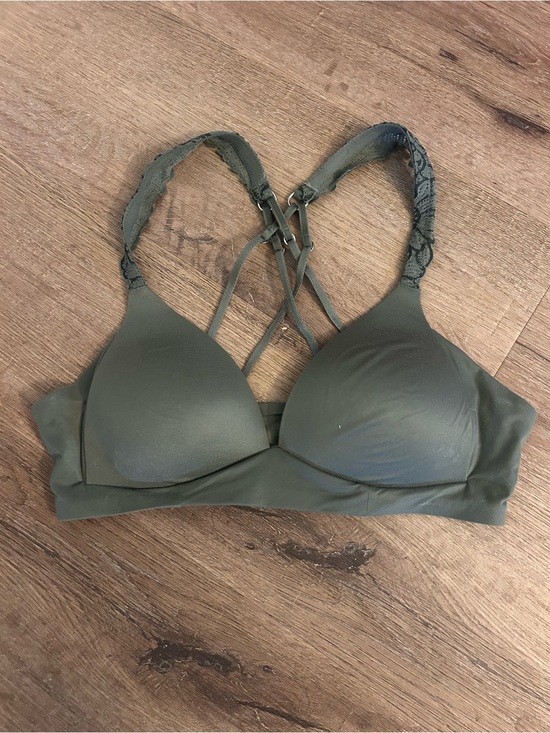 aerie Other - Wireless Olive Green Sunnie Wireless Bralette with Lace Straps 34B